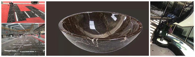 Dark Emperador Sink and Tiles Dark Emperador Sink and Tiles