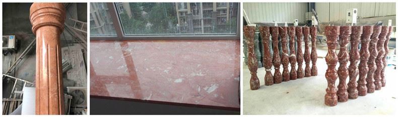 Tea Rose Marble Column and Tiles Tea Rose Marble Column and Tiles