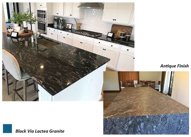 Black Via Lactea Granite antique finish(001) Black Via Lactea Granite antique finish(001)