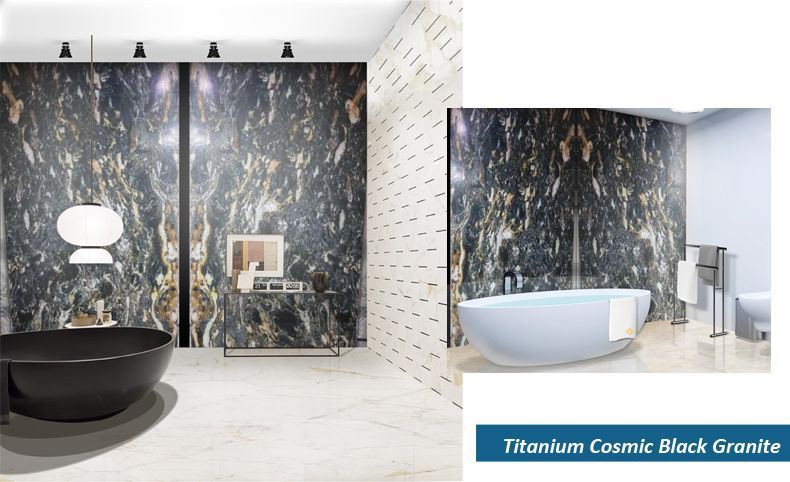 Titanium Cosmic Black Granite Floor Tiles(001) Titanium Cosmic Black Granite Floor Tiles(001)