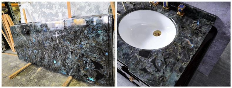 Labradorite Blue Granite Countertop and Vanity Tops Labradorite Blue Granite Countertop and Vanity Tops