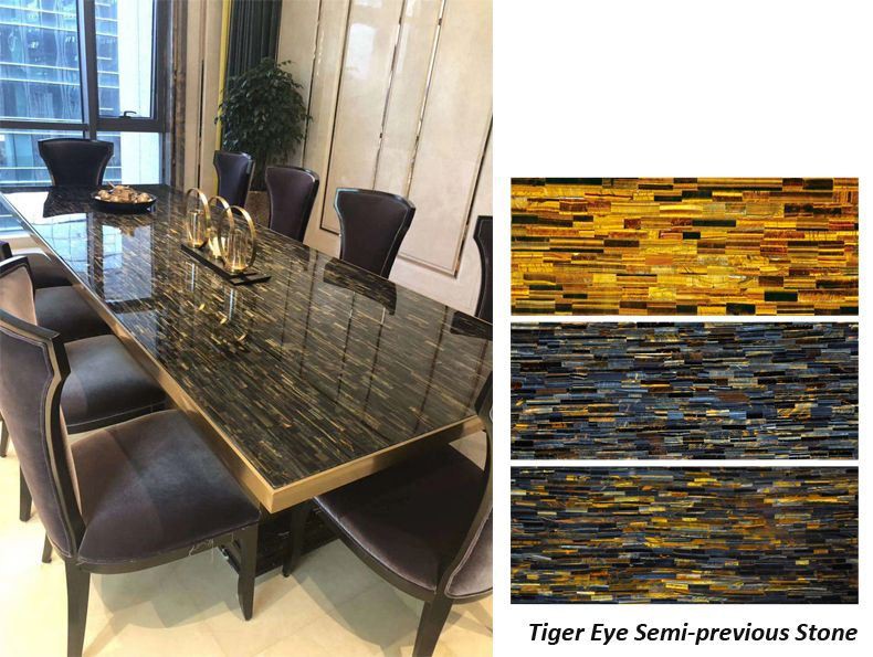 Golden Tiger Eye Dinning Tables(001)