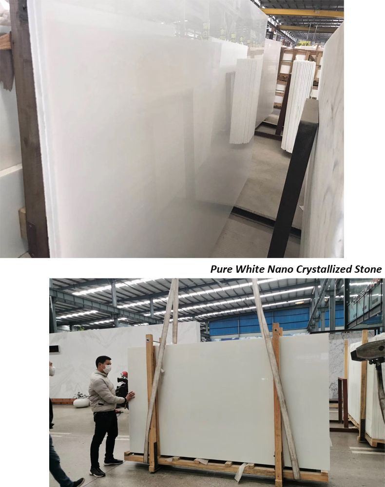 Nano White Glass Slabs Nano White Glass Slabs