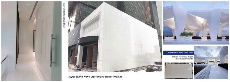 Pure White Nano Glass Stone Building Projects Pure White Nano Glass Stone Building Projects