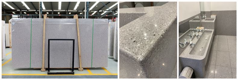 Light Grey Terrazzo Vanity Top Light Grey Terrazzo Vanity Top