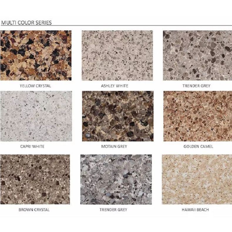 10 Multi color quartz stone series(001)