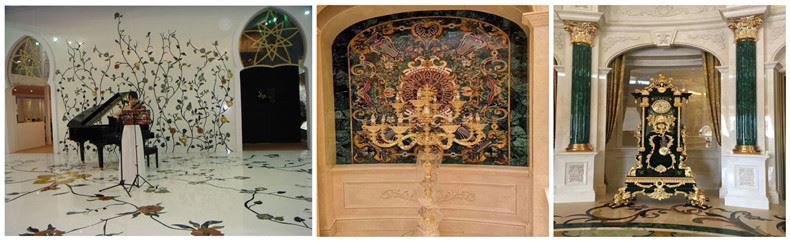 Natural Marble Stone Water Jet Medallion Floor Natural Marble Stone Water Jet Medallion Floor