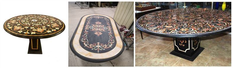 Natural Marble Stones Water Jet Medallion Table Natural Marble Stones Water Jet Medallion Table