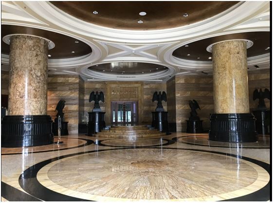 Picture 4 - Marble Floor With Round Black Marble Border Picture 4 - Marble Floor With Round Black Marble Border