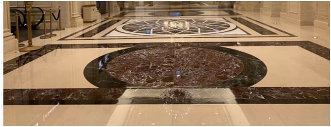 Picture 12 - Marble Parquet Floor With Black Marble Border Picture 12 - Marble Parquet Floor With Black Marble Border