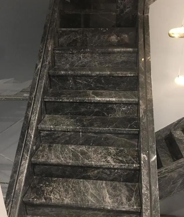 Turkish Dark Grey Marble Staircase Turkish Dark Grey Marble Staircase