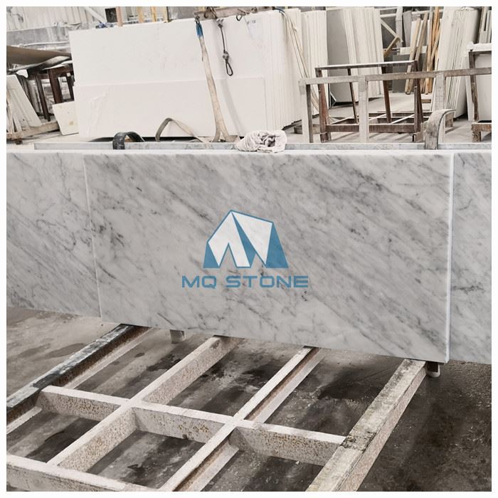 White Carrara Marble Kitchen Countertop