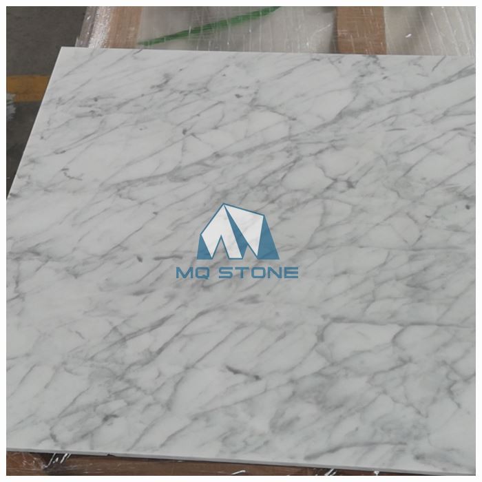 White Carrara Marble Floor Tile