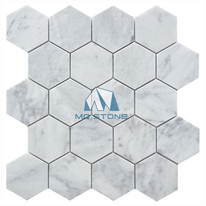 White Carrara Marble Mosaic Tile