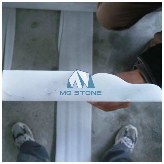 White Carrara Marble Skirt Tile