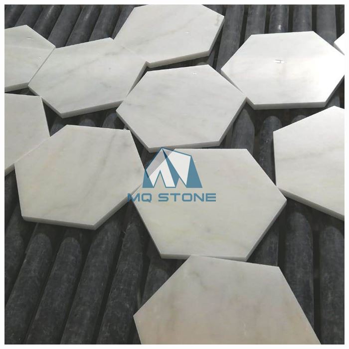 White Carrara Marble Hexagon Wall Tile