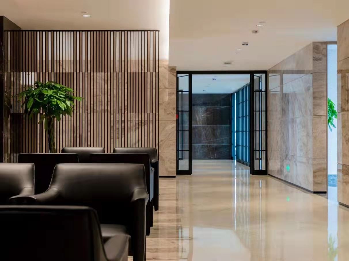 grey marble commercial office building