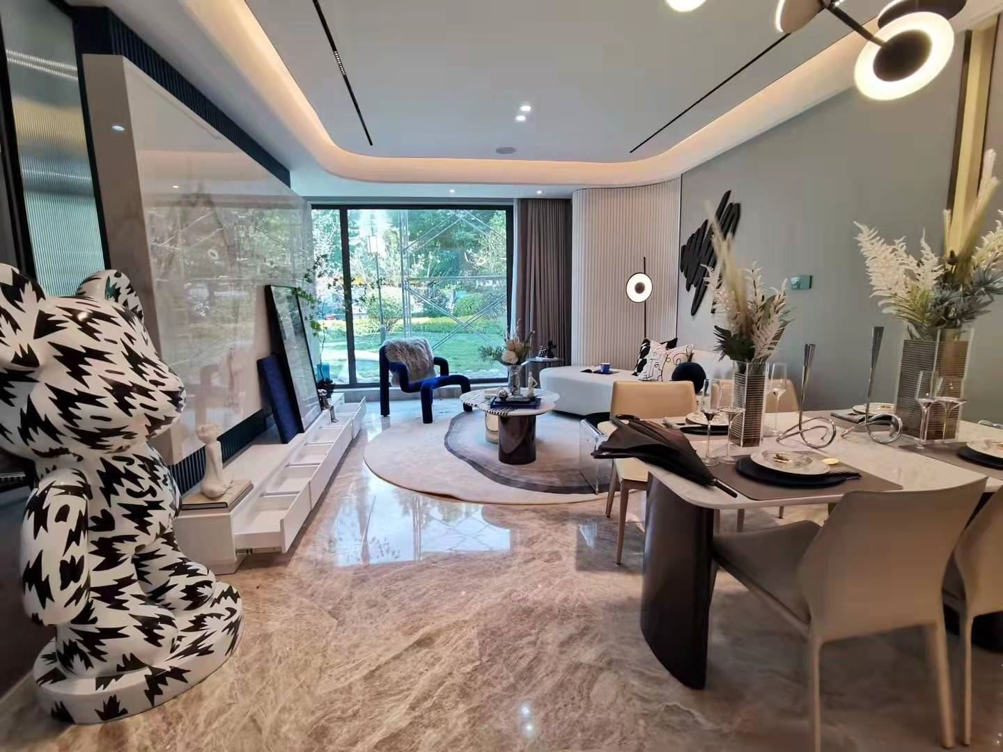 grey marble living room floor(1)