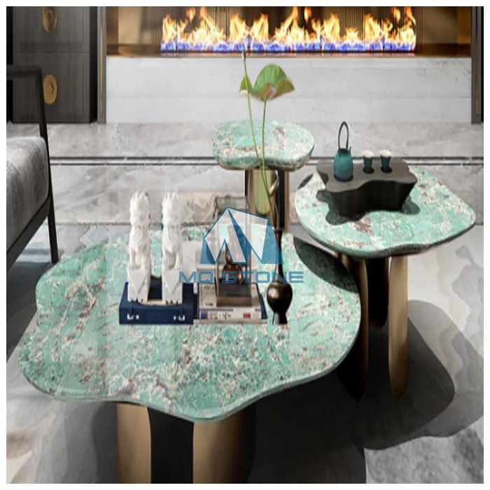 Amazonite Green Quartzite Side Table