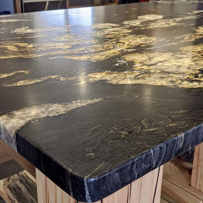 Leathered Black Granite