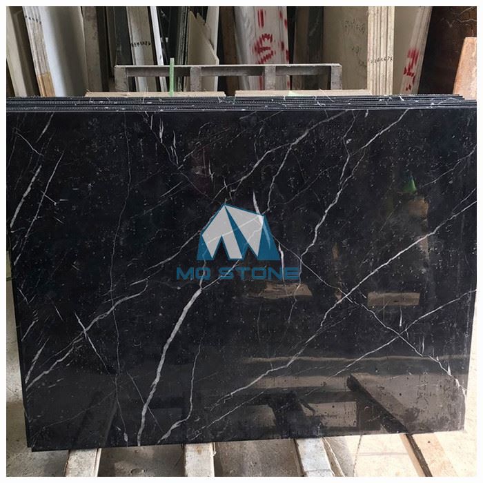 Nero Marquina Marble Floor Tile