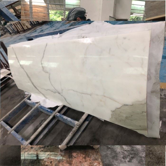 White Calacatta covring column tiles White Calacatta covring column tiles