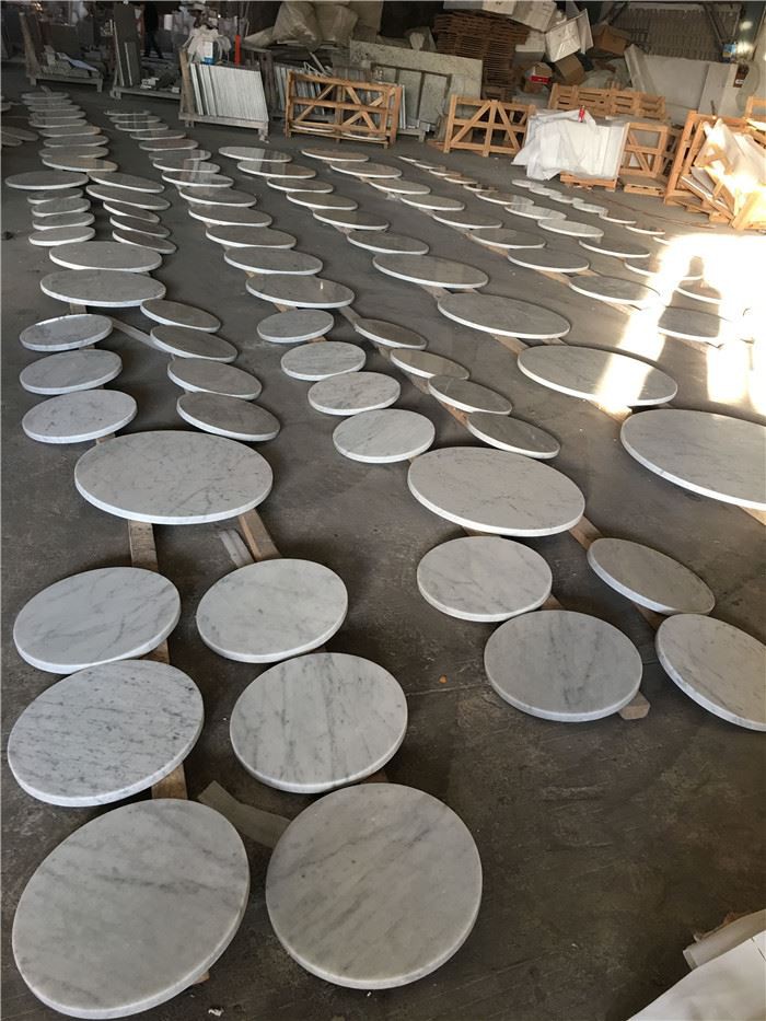 Carrara white marble table tops Carrara white marble table tops