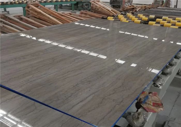 high gloss light gray marble