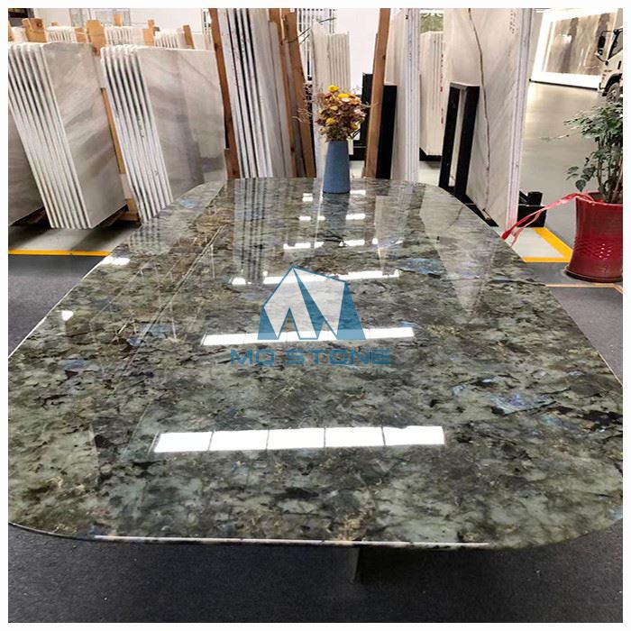 Lemurian Labradorite Granite Meeting Table