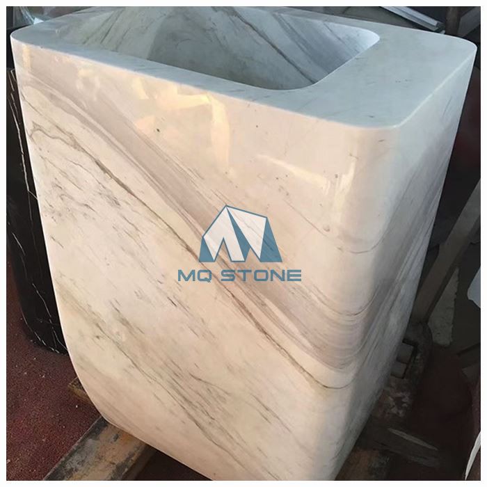 Volakas Marble Stand Sink Volakas Marble Stand Sink