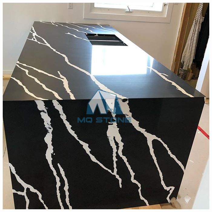 Calacatta Black Quartz Island Tops