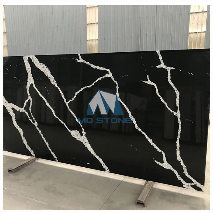 Calacatta Black Quartz Slab