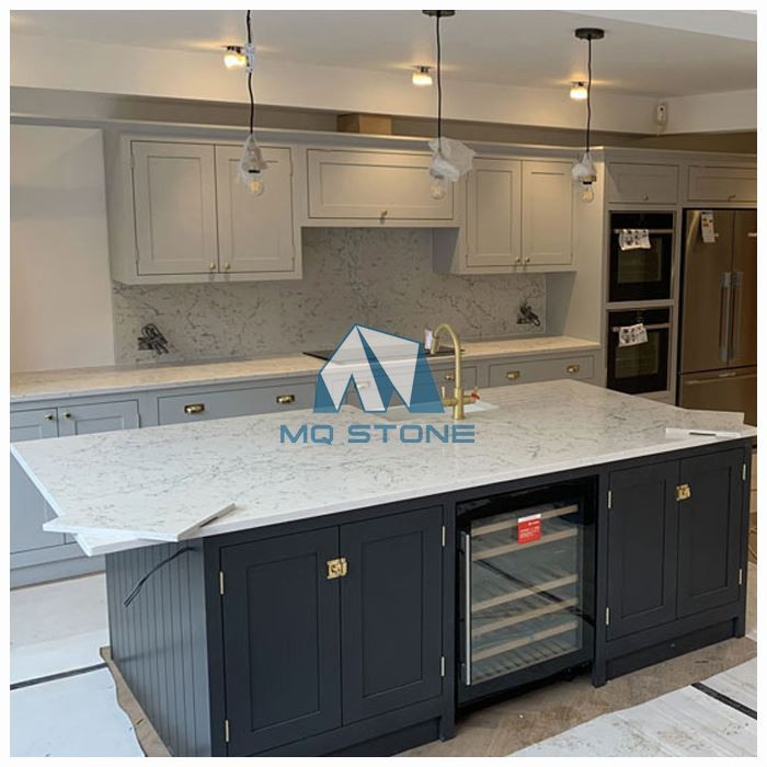 Carrara White Quartz Island Top