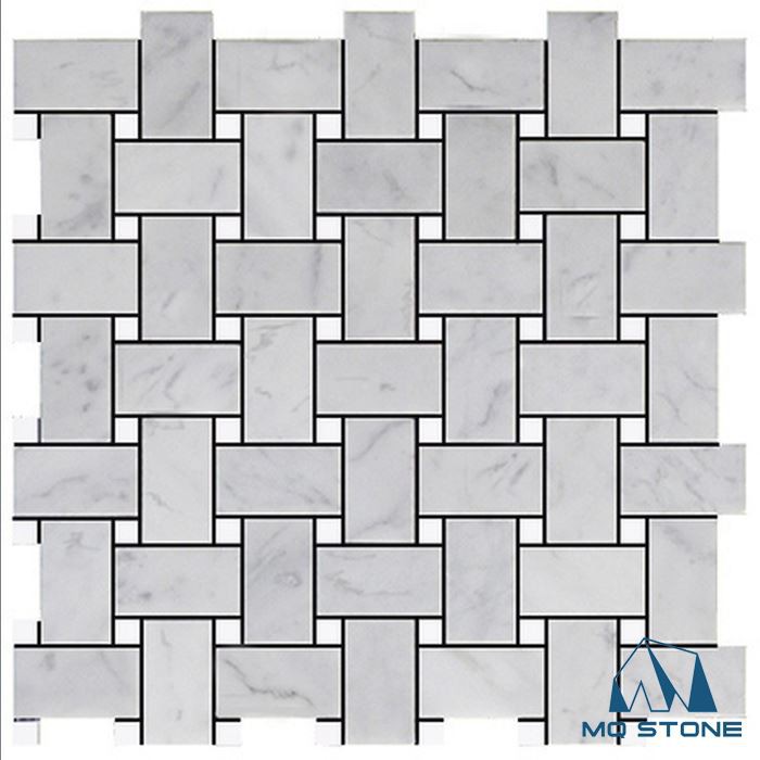 white carrara basketweave mosaics tiles white carrara basketweave mosaics tiles