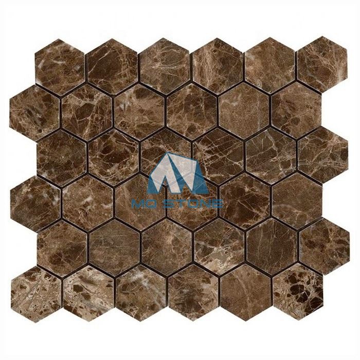 Dark Emperador Marble Mosaic