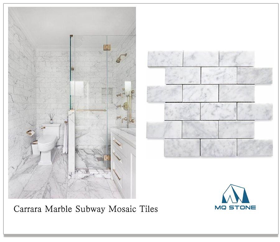 Carrara Marble Subway Mosaic Tiles Carrara Marble Subway Mosaic Tiles