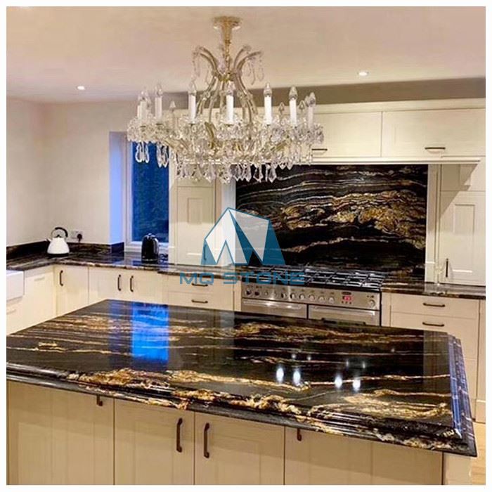 Black Titanium Granite Kitchen Countertops