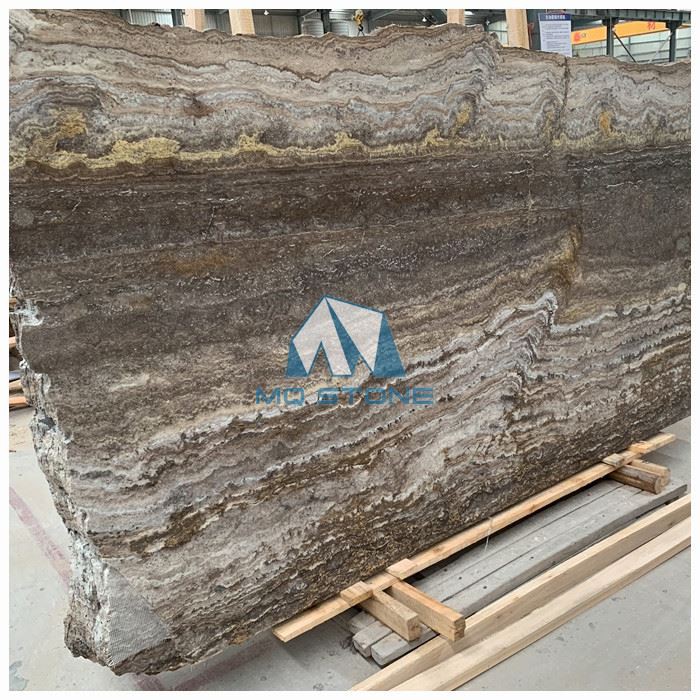 Silver Grey Travertine Slab