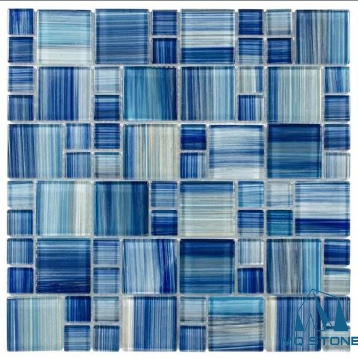blue glass mosaic