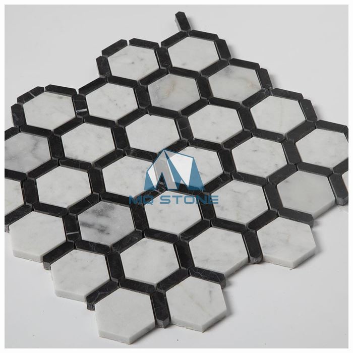 Carrara White Hexagon Marble Mosaic Tile