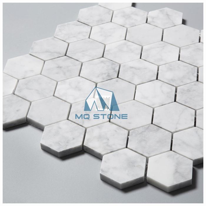 Carrara Hexagon Marble Mosaic