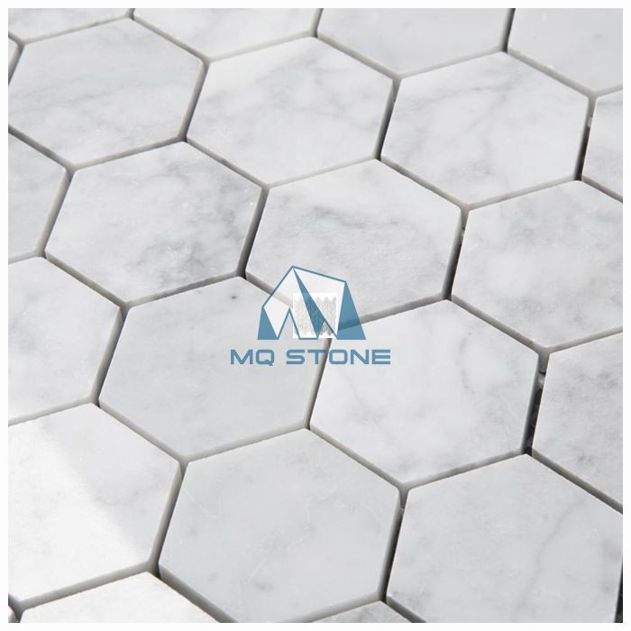 Carrara Marble Hexagon Mosaic