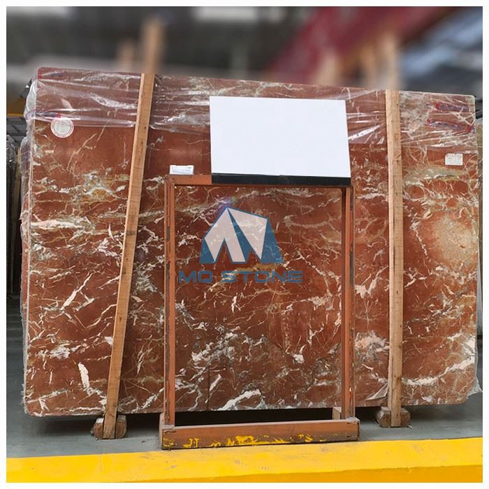 Rosso Alicante Marble Slabs For Interior Flooring