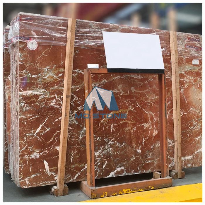 Rosso Alicante marble stone slab for Interior Home Flooring
