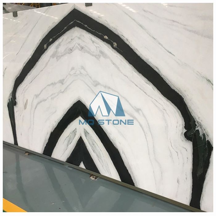 White Panda Marble Slab For Wall Cladding Tiles