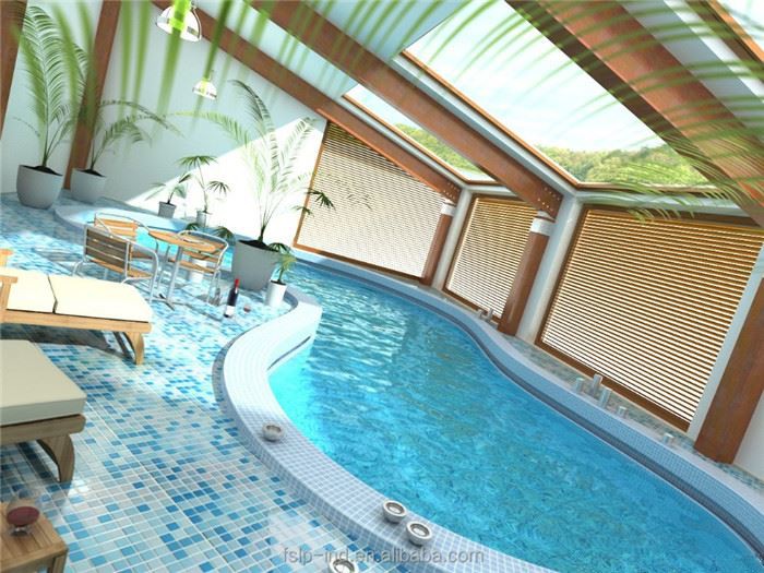 ceramic blue and white mosaic floor tile