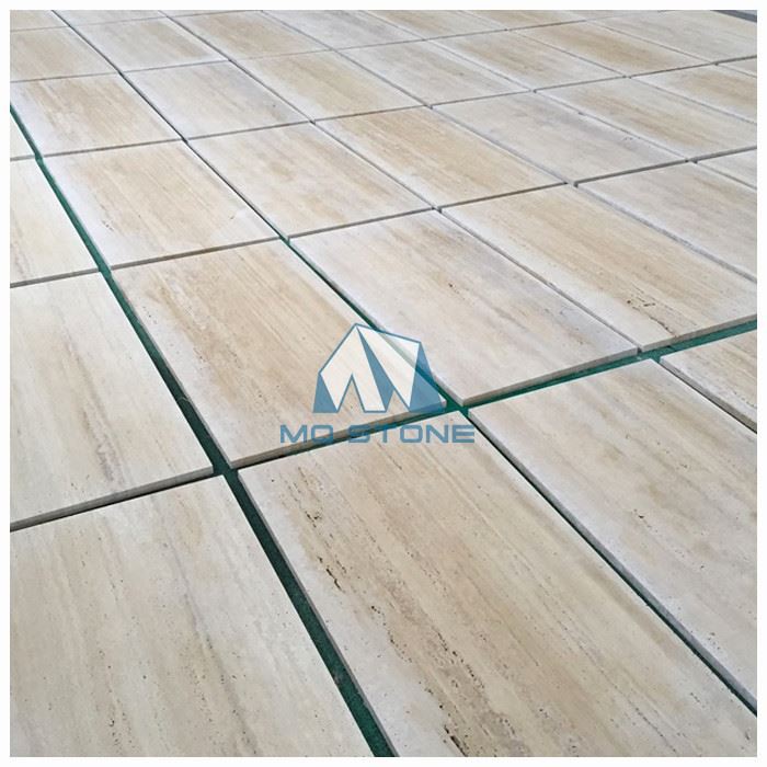 Roman beige travertine floor tile