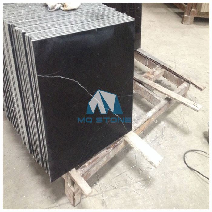 Nero Marquina Marble Floor Tiles