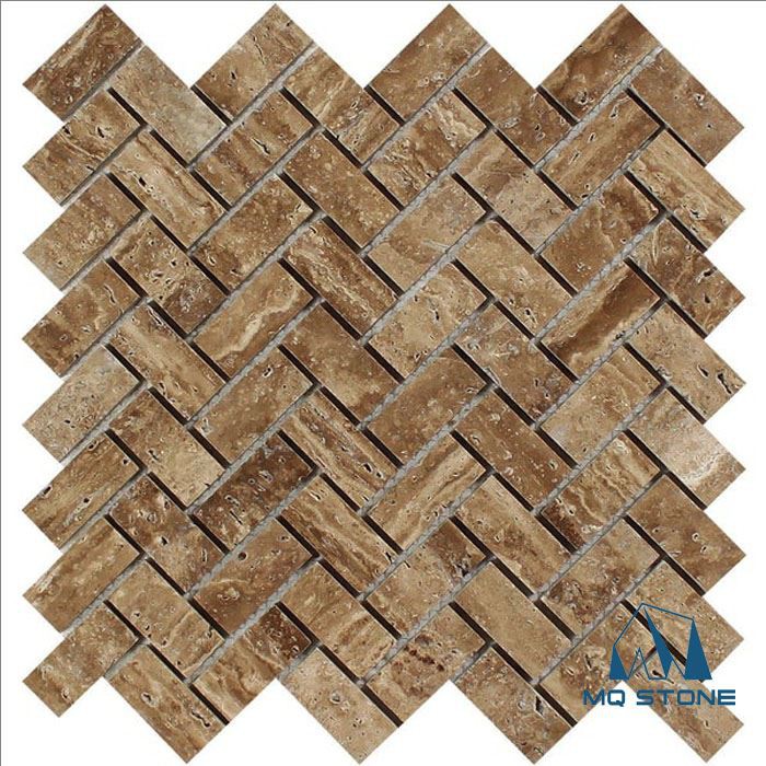 Golden travertine mosaic Golden travertine mosaic