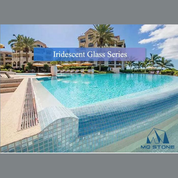 Pool glass mosaic tiles